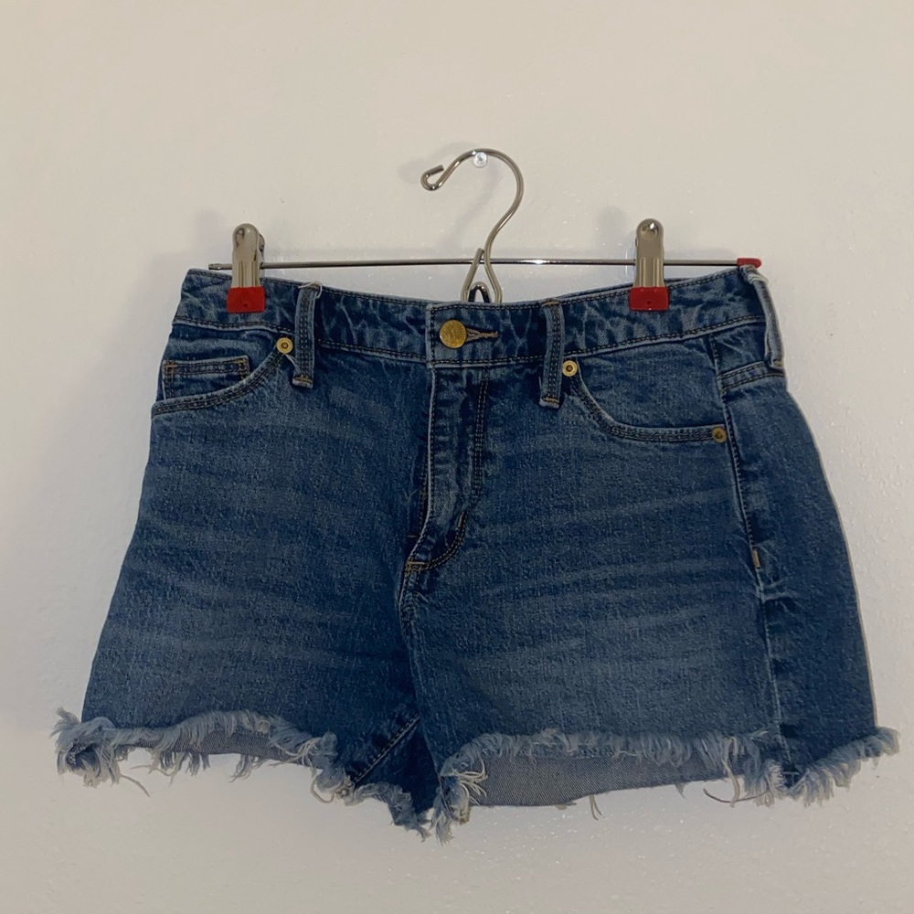 High waisted jean shorts